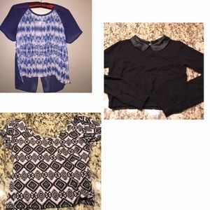 THREE SHIRTS American Eagle and forever 21